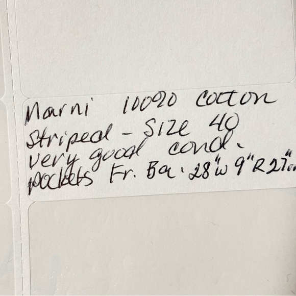 Marni Striped Flare Designer Beige Off White 2000s Bootcut Beige Made In Italy 4 - Picture 8 of 8